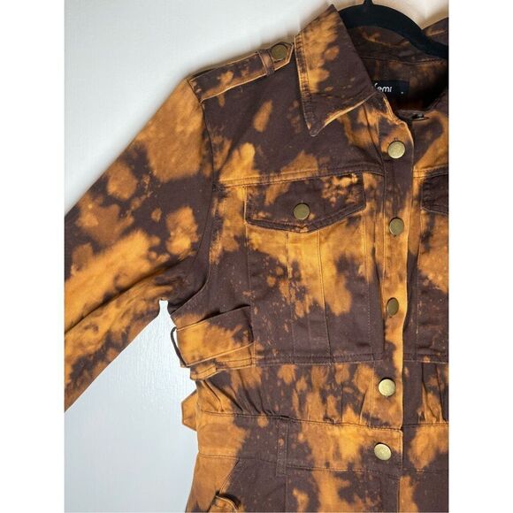 Femi Sepia Tye Dye Jumpsuit Denim size M - Picture 4 of 16